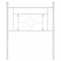 vidaXL Cabecero de metal blanco 75 cm vidaXL Cabecero de metal blanco 75 cm