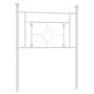vidaXL Cabecero de metal blanco 75 cm vidaXL Cabecero de metal blanco 75 cm