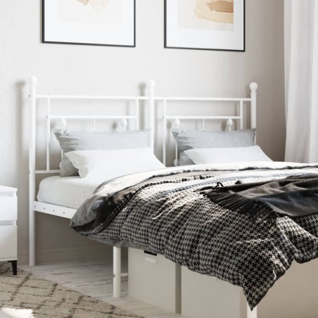 vidaXL Cabecero de metal blanco 140 cm