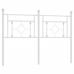 vidaXL Cabecero de metal blanco 140 cm