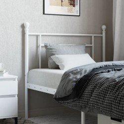vidaXL Cabecero de metal blanco 90 cm