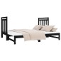 vidaXL Sofá cama extraíble madera maciza de pino negro 2x(90x190) cm vidaXL Sofá cama extraíble madera maciza de pino negro 2x(90x190) cm