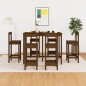 vidaXL Set de bar 7 piezas madera maciza de pino marrón miel vidaXL Set de bar 7 piezas madera maciza de pino marrón miel