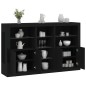 vidaXL Aparador con luces LED negro 162x37x100 cm vidaXL Aparador con luces LED negro 162x37x100 cm