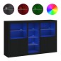 vidaXL Aparador con luces LED negro 162x37x100 cm vidaXL Aparador con luces LED negro 162x37x100 cm