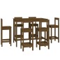 vidaXL Set de bar 7 piezas madera maciza de pino marrón miel vidaXL Set de bar 7 piezas madera maciza de pino marrón miel