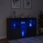 vidaXL Aparador con luces LED negro 162x37x100 cm vidaXL Aparador con luces LED negro 162x37x100 cm