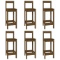 vidaXL Set de bar 7 piezas madera maciza de pino marrón miel vidaXL Set de bar 7 piezas madera maciza de pino marrón miel