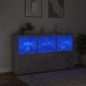 vidaXL Aparador con luces LED gris hormigón 181,5x37x100 cm vidaXL Aparador con luces LED gris hormigón 181,5x37x100 cm