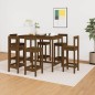 vidaXL Set de bar 7 piezas madera maciza de pino marrón miel vidaXL Set de bar 7 piezas madera maciza de pino marrón miel