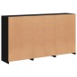 vidaXL Aparador con luces LED negro 181,5x37x100 cm vidaXL Aparador con luces LED negro 181,5x37x100 cm