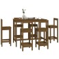 vidaXL Set de bar 7 piezas madera maciza de pino marrón miel vidaXL Set de bar 7 piezas madera maciza de pino marrón miel
