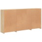vidaXL Aparador con luces LED roble Sonoma 202x37x100 cm vidaXL Aparador con luces LED roble Sonoma 202x37x100 cm