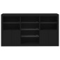 vidaXL Aparador con luces LED negro 181,5x37x100 cm vidaXL Aparador con luces LED negro 181,5x37x100 cm