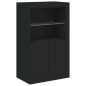 vidaXL Aparador con luces LED negro 181,5x37x100 cm vidaXL Aparador con luces LED negro 181,5x37x100 cm