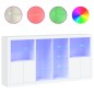 vidaXL Aparador con luces LED blanco 202x37x100 cm vidaXL Aparador con luces LED blanco 202x37x100 cm