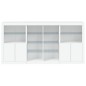 vidaXL Aparador con luces LED blanco 202x37x100 cm vidaXL Aparador con luces LED blanco 202x37x100 cm