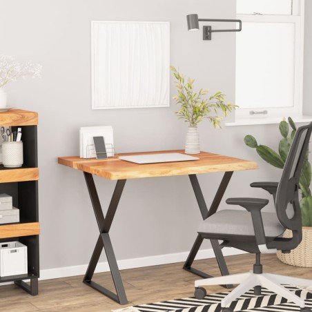 vidaXL Tablero rectangular madera de acacia borde vivo 90x80x3,8 cm