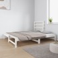 vidaXL Sofá cama extraíble madera maciza de pino blanco 2x(90x190) cm vidaXL Sofá cama extraíble madera maciza de pino blanco 2x(90x190) cm