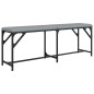 vidaXL Banco de comedor acero y tela gris claro 124x32x45 cm vidaXL Banco de comedor acero y tela gris claro 124x32x45 cm