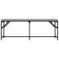 vidaXL Banco de comedor acero y tela gris claro 124x32x45 cm vidaXL Banco de comedor acero y tela gris claro 124x32x45 cm