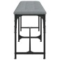 vidaXL Banco de comedor acero y tela gris claro 124x32x45 cm vidaXL Banco de comedor acero y tela gris claro 124x32x45 cm
