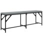 vidaXL Banco de comedor acero y tela gris claro 124x32x45 cm vidaXL Banco de comedor acero y tela gris claro 124x32x45 cm
