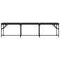 vidaXL Banco de comedor acero y cuero sintético negro 186x32x45 cm vidaXL Banco de comedor acero y cuero sintético negro 186x32x45 cm