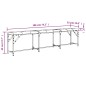 vidaXL Banco de comedor acero y cuero sintético negro 186x32x45 cm vidaXL Banco de comedor acero y cuero sintético negro 186x32x45 cm