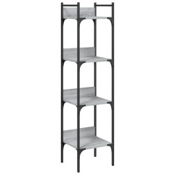 vidaXL Librería de 4 estantes madera gris Sonoma 35x30x138,5 cm
