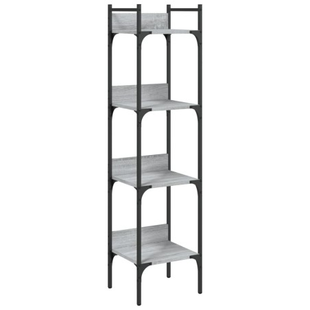 vidaXL Librería de 4 estantes madera gris Sonoma 35x30x138,5 cm