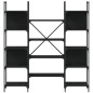 vidaXL Estantería madera de ingeniería negra 155,5x24x166,5 cm vidaXL Estantería madera de ingeniería negra 155,5x24x166,5 cm
