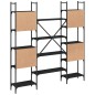 vidaXL Estantería madera de ingeniería negra 155,5x24x166,5 cm vidaXL Estantería madera de ingeniería negra 155,5x24x166,5 cm