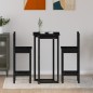 vidaXL Set de bar 3 piezas madera maciza de pino negro vidaXL Set de bar 3 piezas madera maciza de pino negro