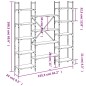 vidaXL Estantería madera de ingeniería negra 155,5x24x166,5 cm vidaXL Estantería madera de ingeniería negra 155,5x24x166,5 cm