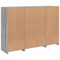 vidaXL Aparador con luz LED 3 pzas madera de ingeniería gris Sonoma vidaXL Aparador con luz LED 3 pzas madera de ingeniería gris Sonoma