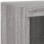 vidaXL Aparador con luz LED 3 pzas madera de ingeniería gris Sonoma vidaXL Aparador con luz LED 3 pzas madera de ingeniería gris Sonoma