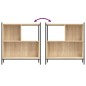vidaXL Estantería madera de ingeniería roble Sonoma 72x28x77,5 cm vidaXL Estantería madera de ingeniería roble Sonoma 72x28x77,5 cm