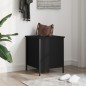 vidaXL Banco con almacenaje madera de ingeniería negro 40x42,5x50 cm vidaXL Banco con almacenaje madera de ingeniería negro 40x42,5x50 cm