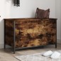 vidaXL Banco almacenaje madera ingeniería roble ahumado 80x42,5x50 cm vidaXL Banco almacenaje madera ingeniería roble ahumado 80x42,5x50 cm