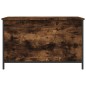 vidaXL Banco almacenaje madera ingeniería roble ahumado 80x42,5x50 cm vidaXL Banco almacenaje madera ingeniería roble ahumado 80x42,5x50 cm