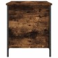 vidaXL Banco almacenaje madera ingeniería roble ahumado 80x42,5x50 cm vidaXL Banco almacenaje madera ingeniería roble ahumado 80x42,5x50 cm