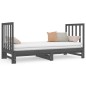 vidaXL Sofá cama extraíble madera maciza de pino gris 2x(90x190) cm vidaXL Sofá cama extraíble madera maciza de pino gris 2x(90x190) cm