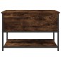 vidaXL Banco almacenaje madera ingeniería roble ahumado 70x42,5x47 cm vidaXL Banco almacenaje madera ingeniería roble ahumado 70x42,5x47 cm