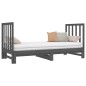 vidaXL Sofá cama extraíble madera maciza de pino gris 2x(90x190) cm vidaXL Sofá cama extraíble madera maciza de pino gris 2x(90x190) cm