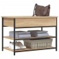vidaXL Banco zapatero madera de ingeniería roble Sonoma 70x42,5x50 cm vidaXL Banco zapatero madera de ingeniería roble Sonoma 70x42,5x50 cm