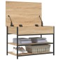 vidaXL Banco zapatero madera de ingeniería roble Sonoma 70x42,5x50 cm vidaXL Banco zapatero madera de ingeniería roble Sonoma 70x42,5x50 cm