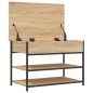 vidaXL Banco zapatero madera de ingeniería roble Sonoma 70x42,5x50 cm vidaXL Banco zapatero madera de ingeniería roble Sonoma 70x42,5x50 cm