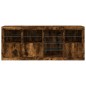 vidaXL Aparador con luces LED roble ahumado 164x37x67 cm vidaXL Aparador con luces LED roble ahumado 164x37x67 cm
