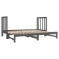 vidaXL Sofá cama extraíble madera maciza de pino gris 2x(90x190) cm vidaXL Sofá cama extraíble madera maciza de pino gris 2x(90x190) cm